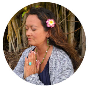Tina K Clarke posing in meditation reiki healer-2
